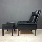 Set of Lounge Chair & Ottoman Mod. 500 attributed to Hans Olsen for Vatne Møbler, Denmark, 1960s