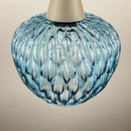 Vintage blue Murano pendant lamp by Stilnovo, Italy 1950s, Mid-century Italian modern