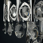 Gaetano Sciolari Chandelier: Mid-Century Modern Italian Crystal Glass, 1970s