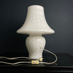 Large Classic white murano table lamp Mushroom Italy 1970s Italian Modern Retro home decor