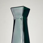 Vintage green bottle glass vase, Italy, 1980s