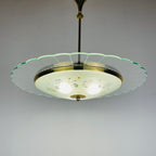 Vintage Fontana Arte Disk Chandelier by Pietro Chiesa, 1940s Italian Lighting