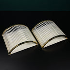 Art Deco Murano Glass Wall Sconces by De Majo, 1970s - Set of 2