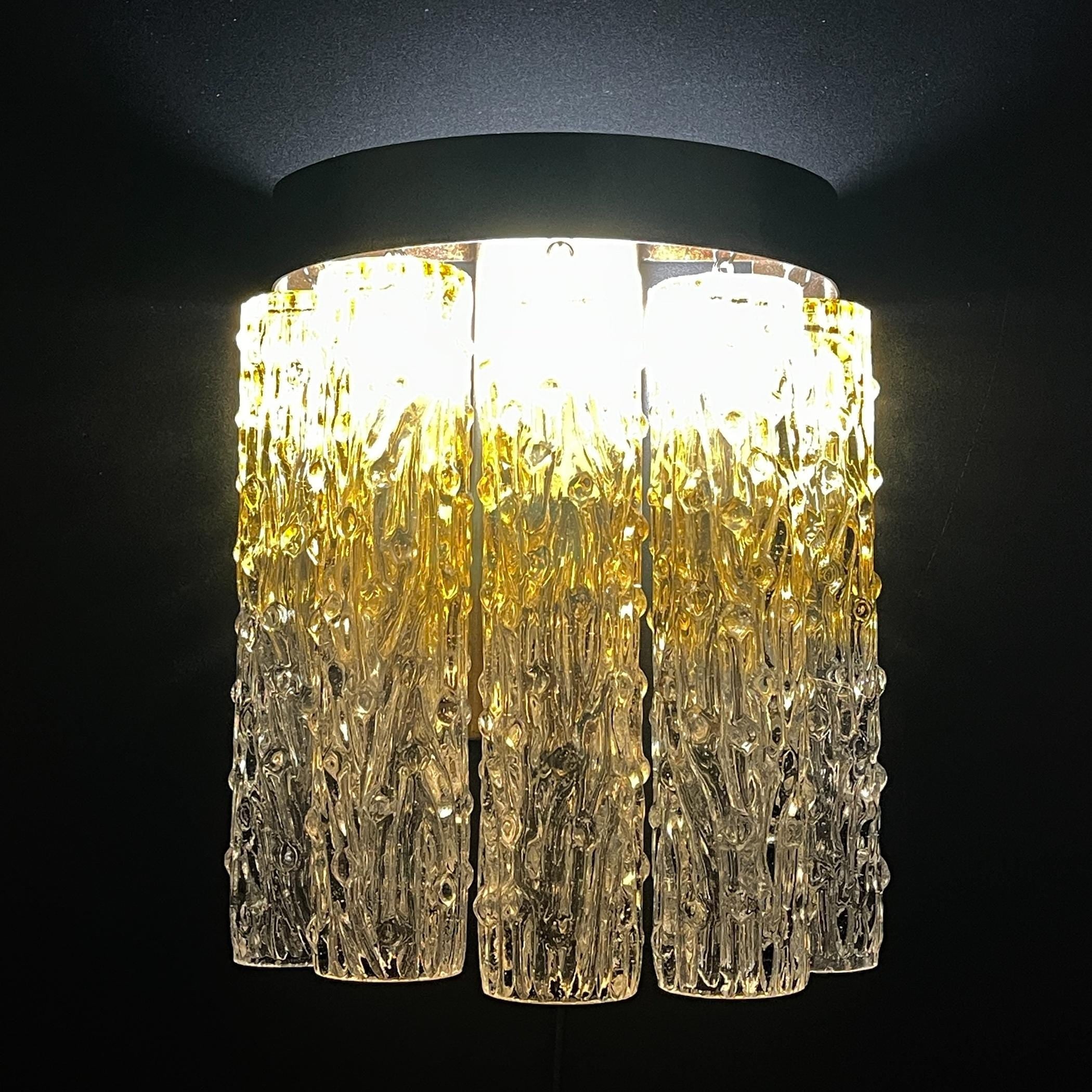 Original vintage wall lamp Tronchi by Venini, Italy 1960s