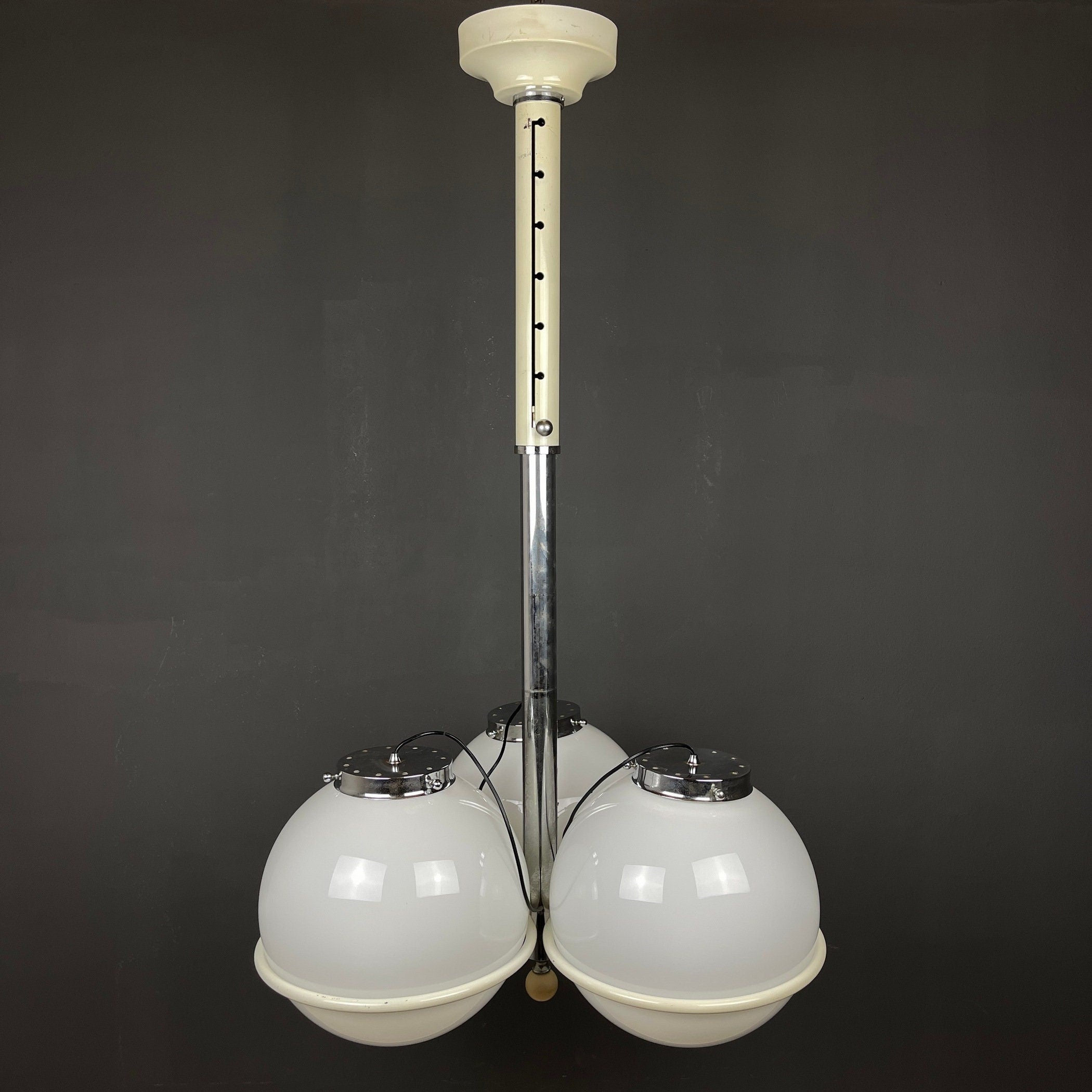 Gino Sarfatti murano glass globe chandelier Italy 1960s