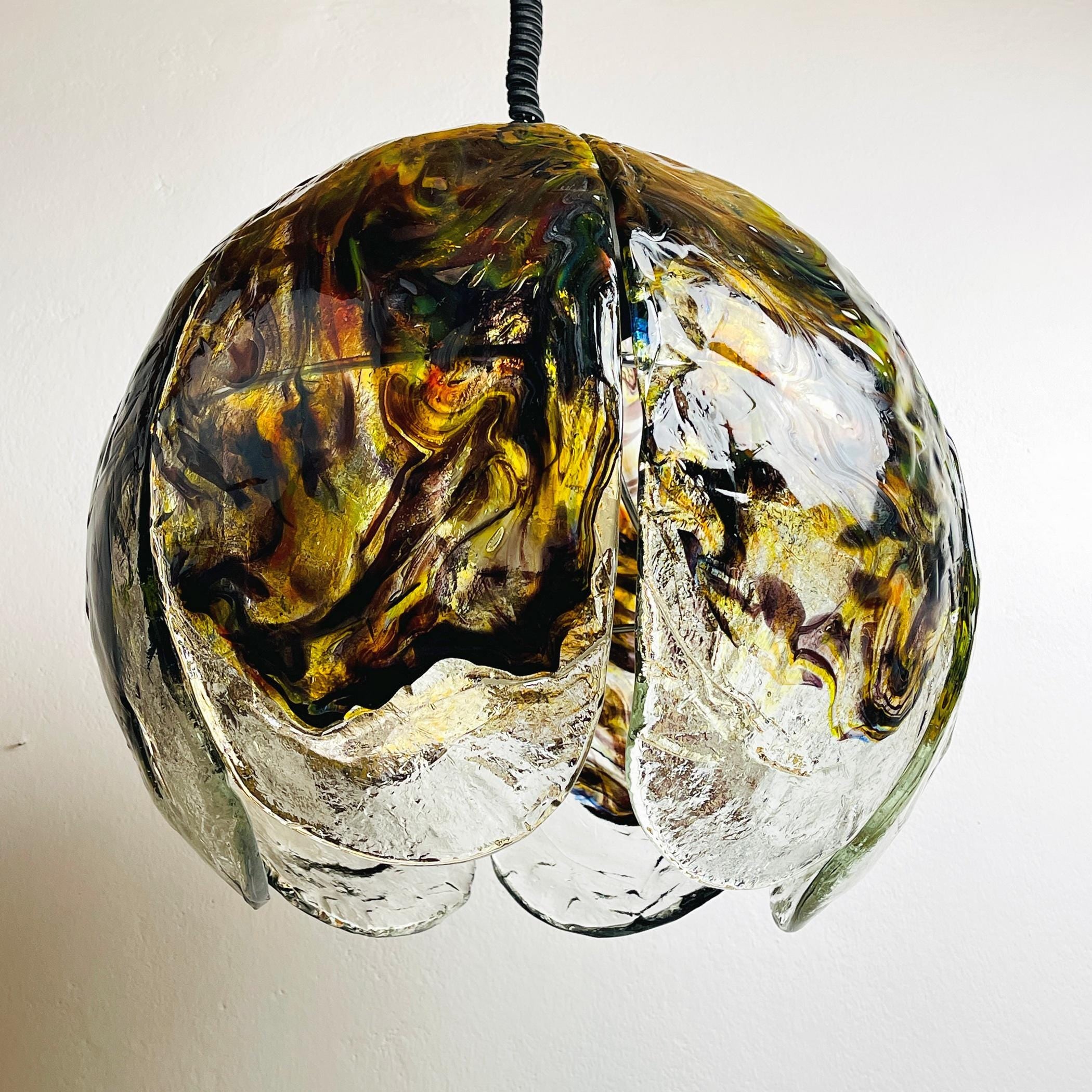 Vintage Murano Glass Chandelier by AVMazzega, Italy 1970s
