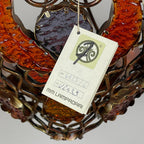 Vintage Metal and murano glass chandelier by MM Lampadari Italy 1990s