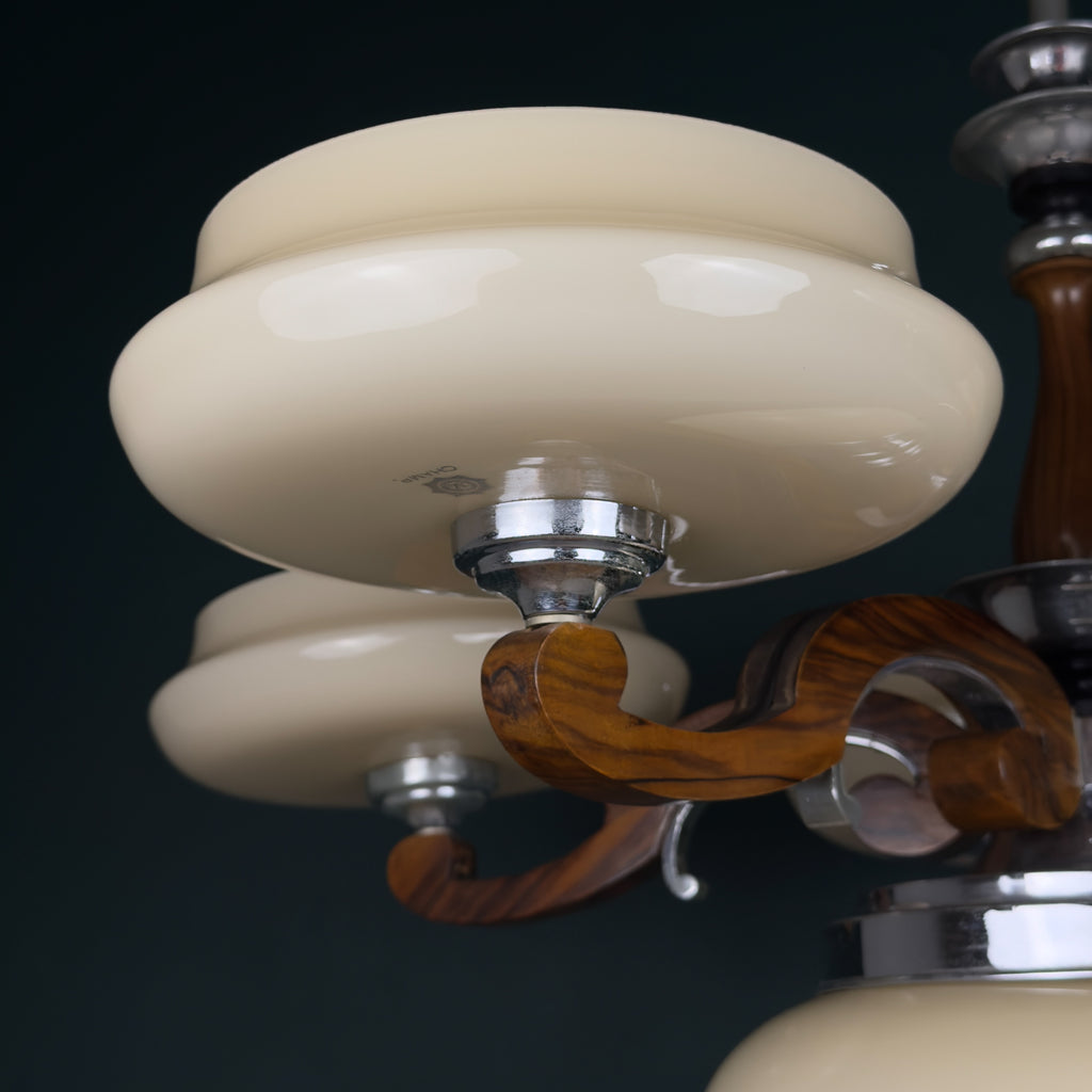Art Deco Large Chandelier, Italy 1950s