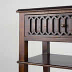 Vintage wood nightstand Italy 1970s