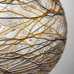 Vintage Murano sphere ball pendant lamp, Italy 1960s