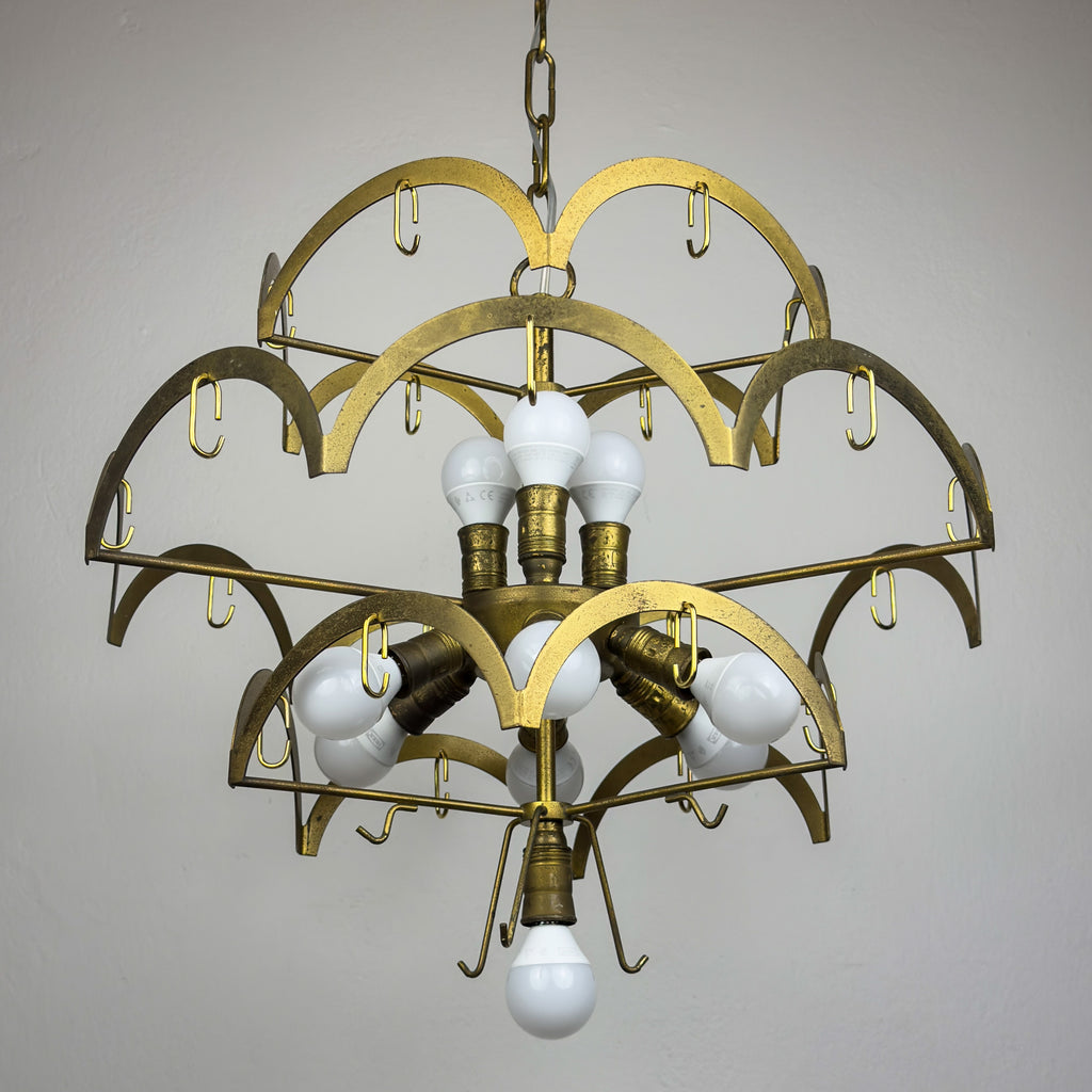 Smoked Murano chandelier by Gino Vistosi, Italy 1970s