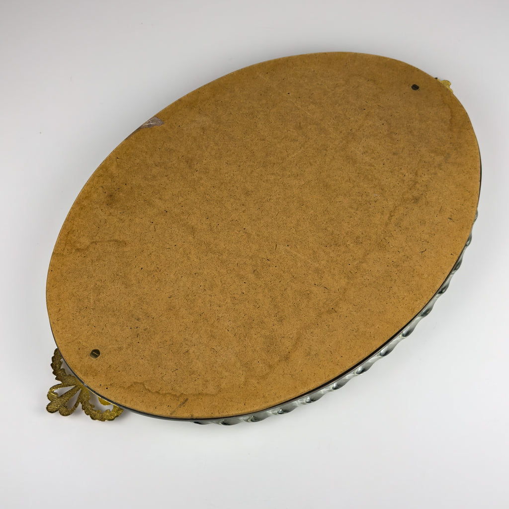 Vintage Venetian glass Mirror Tray, Italy 1950s