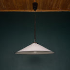 Vintage Swirl Murano Glass Pendant Lamp, Italy 1970s