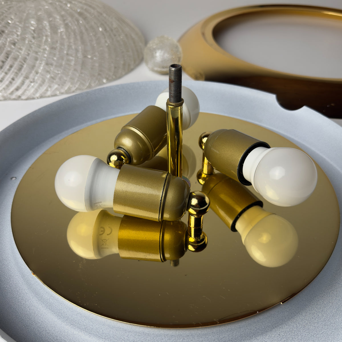 Vintage murano ceiling lamp, Italy 1980s