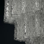 Mid-century murano glass chandelier Tronchi by Toni Zuccheri for Venini Italy 1960s