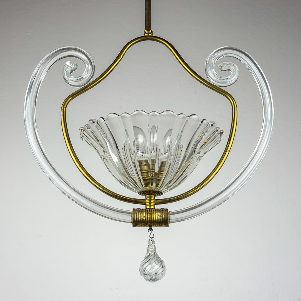 1930s Vintage Murano chandelier by Barovier & Toso, Italy