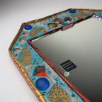 Mid-Century Murano Glass Mosaic Mirror by Zane Luigina "Fantasy Glass", Italy, 1990s