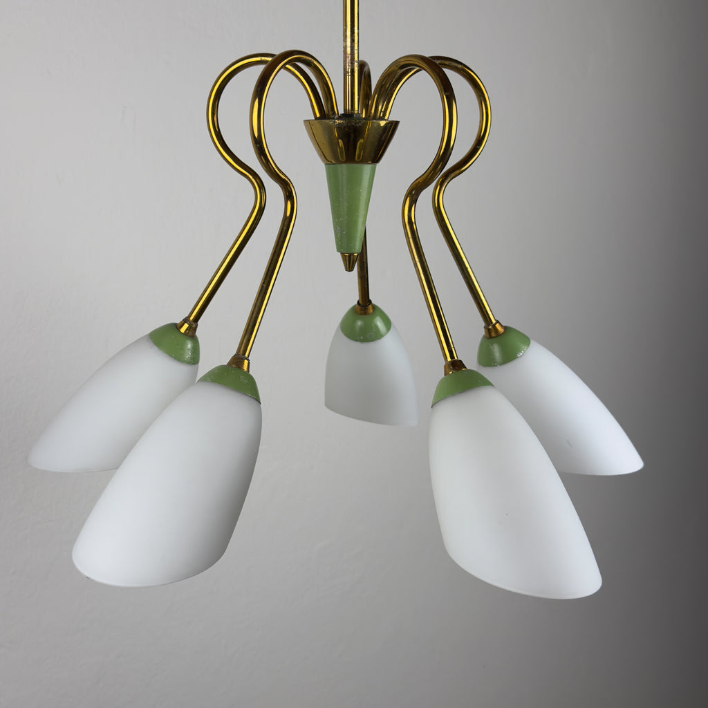 Vintage Stilnovo chandelier, Italy 1940-50s