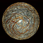 Vintage Murano sphere ball pendant lamp, Italy 1960s
