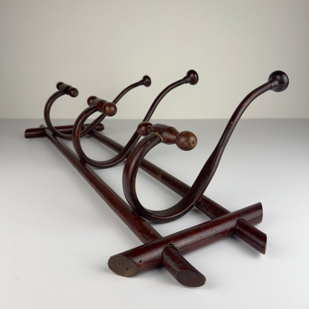 Antique Wooden Coat Rack, Italy 1930s