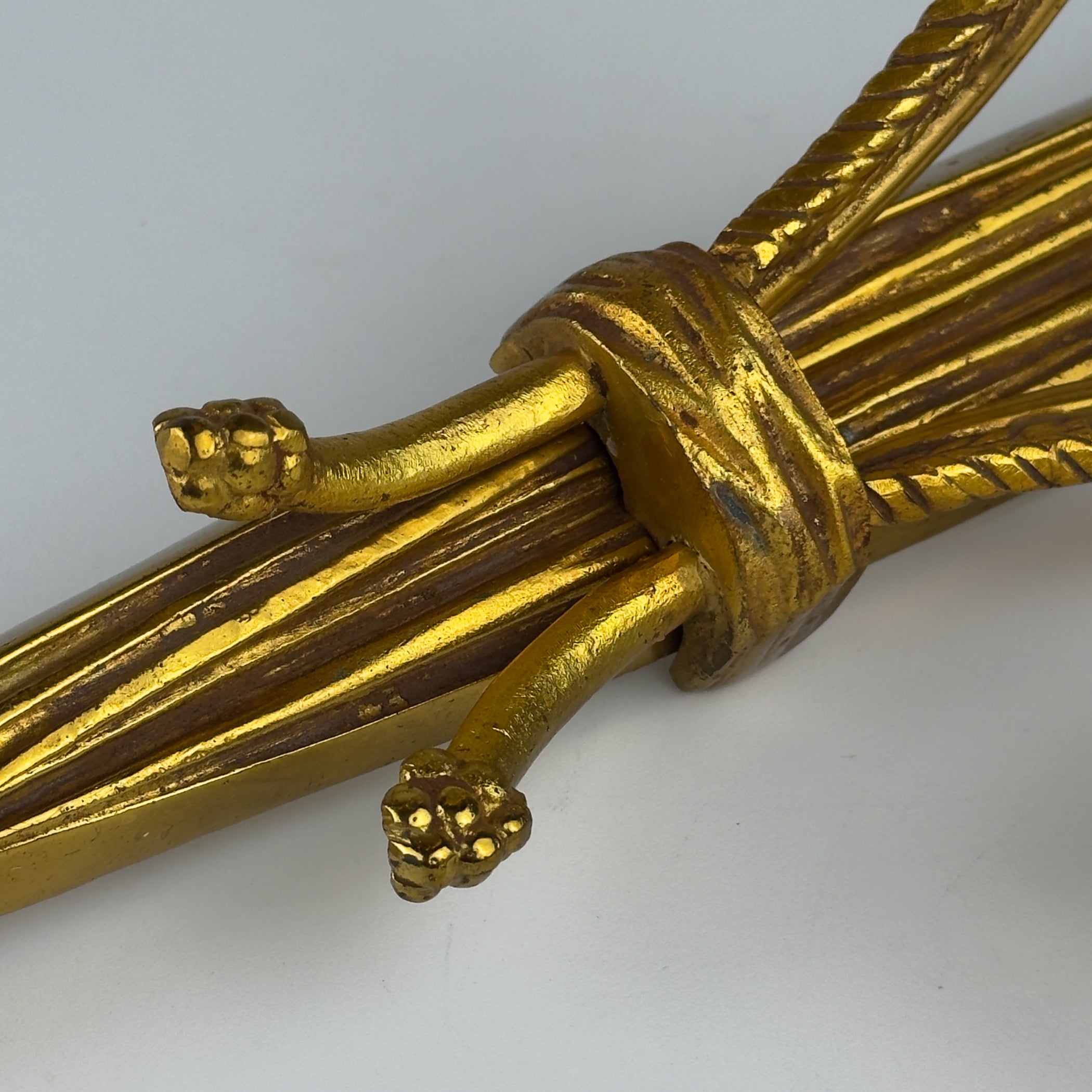 Large Bronze Wall Candle Sconce, France 1950s