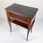 Vintage wood nightstand Italy 1970s