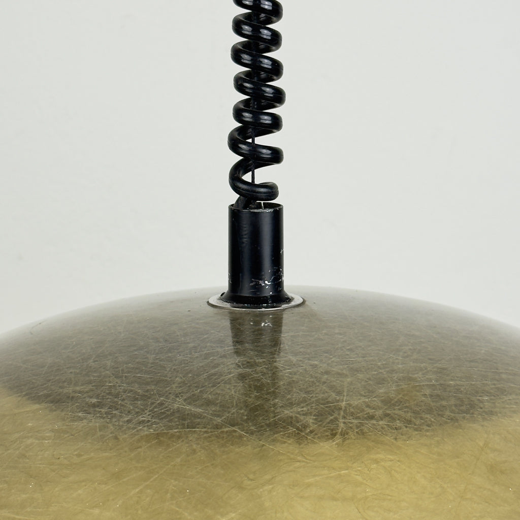 Large vintage pendant lamp by Idea Studio Techno Design for Luci Milano, Italy 1970s