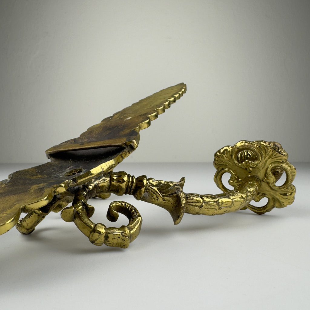 Antique Empire Bronze Wall Candle Sconce, Italy, Late 19th Century
