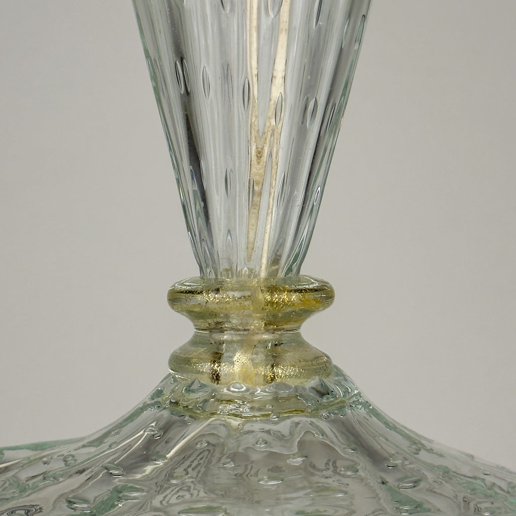 Original Murano glass table lamp by Barovier and Toso, Italy 1980s