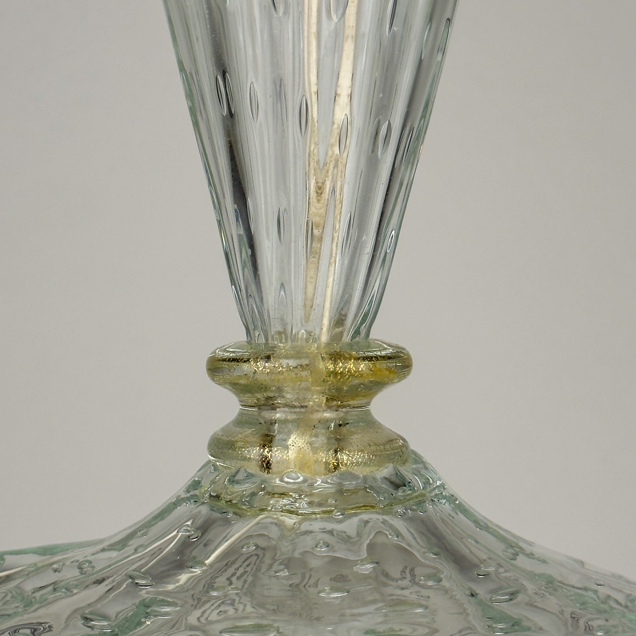 Original Murano glass table lamp by Barovier and Toso, Italy 1980s