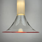 Murano Glass Pendant Lamp: Mid-Century Modern Italian Lighting by Leucos, 1970s