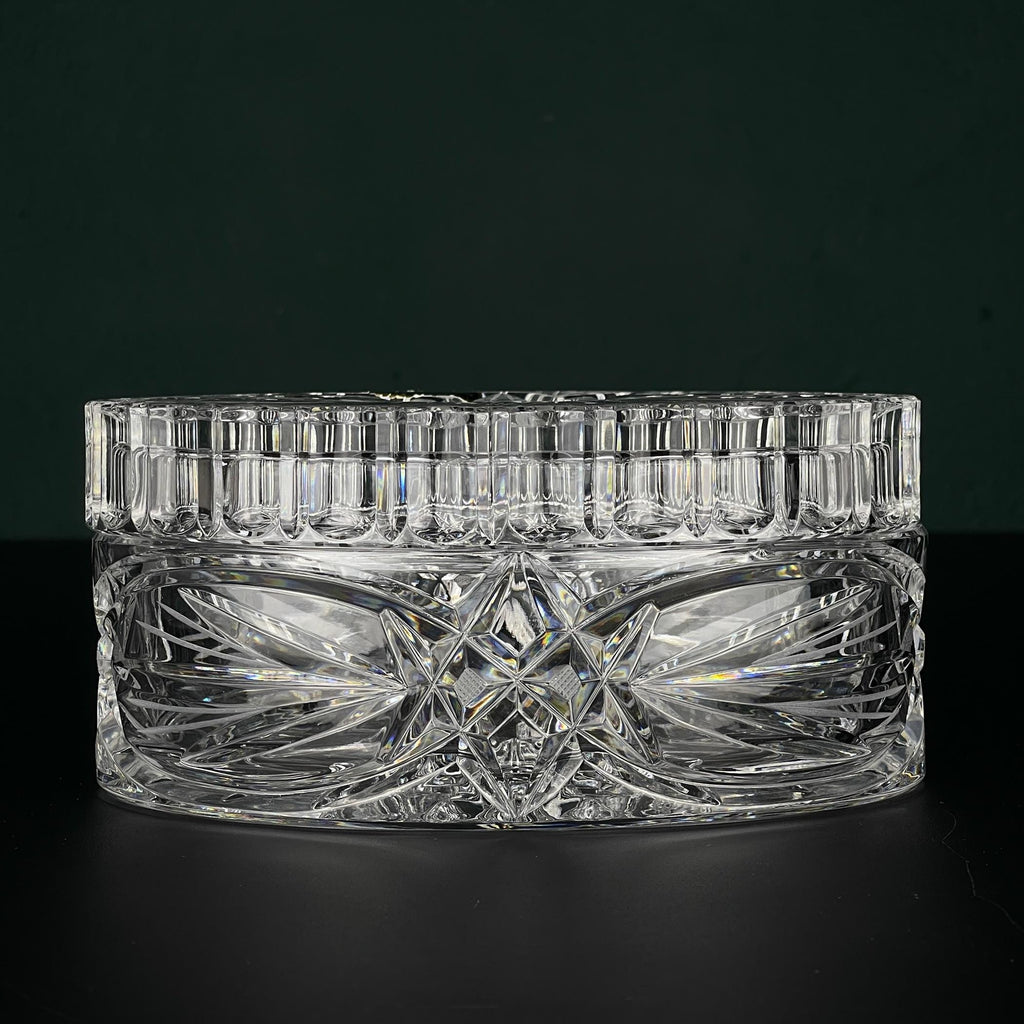 Vintage Bohemian glass candy bowl by Bohemia Crystal, Czechoslovakia, 1970s