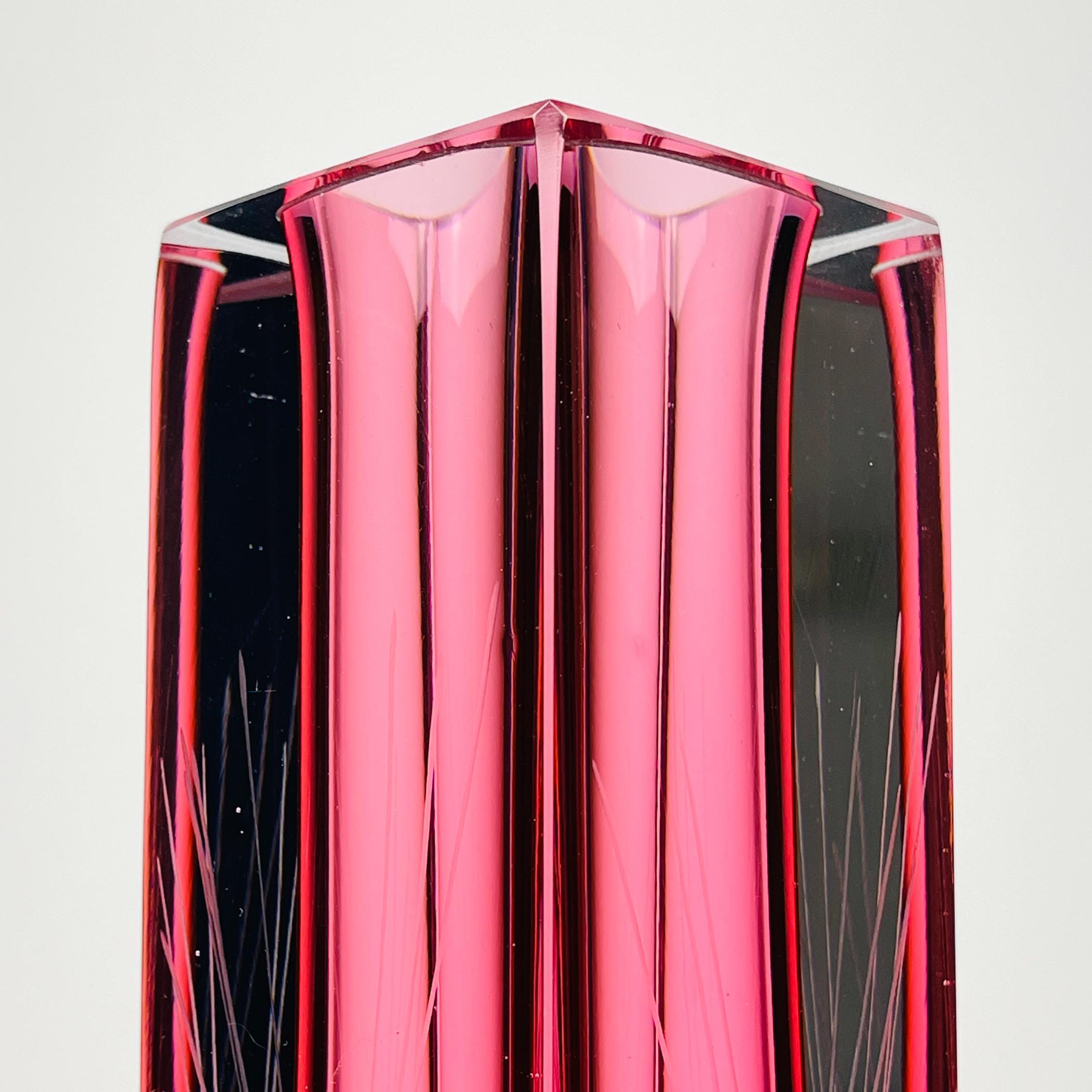 Original Sommerso Murano glass Vase by Pagnin & Bon, Italy 1960s, Vintage home decor