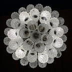 Mid-century murano glass chandelier Tronchi by Toni Zuccheri for Venini Italy 1960s