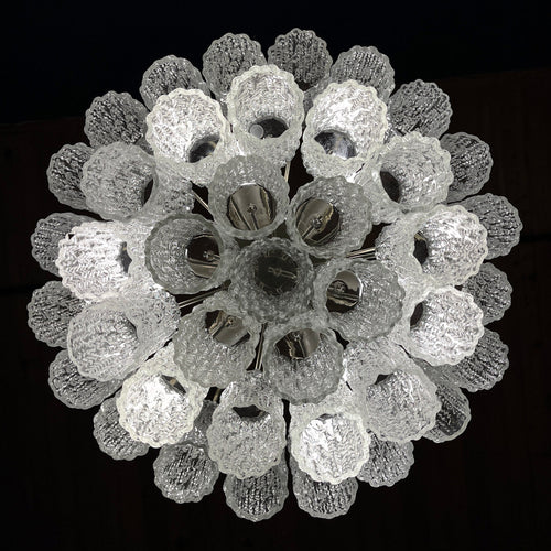 Mid-century murano glass chandelier Tronchi by Toni Zuccheri for Venini Italy 1960s