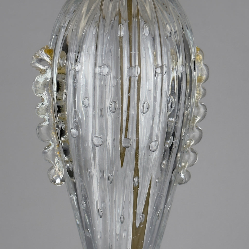 Original Murano glass table lamp by Barovier and Toso, Italy 1980s