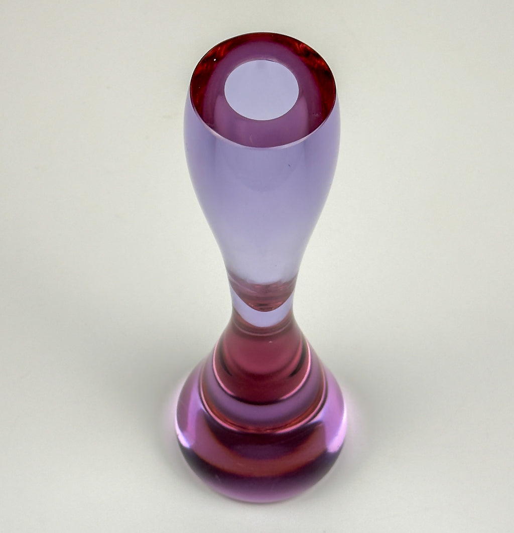 Vintage pink murano vase, Italy, 1970s