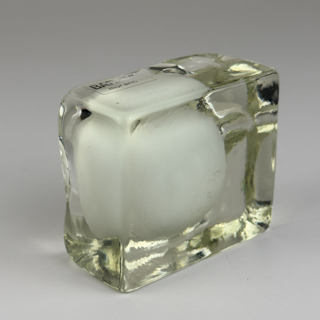 Vintage murano glass ashtray by Alfredo Barbini, Italy 1980s