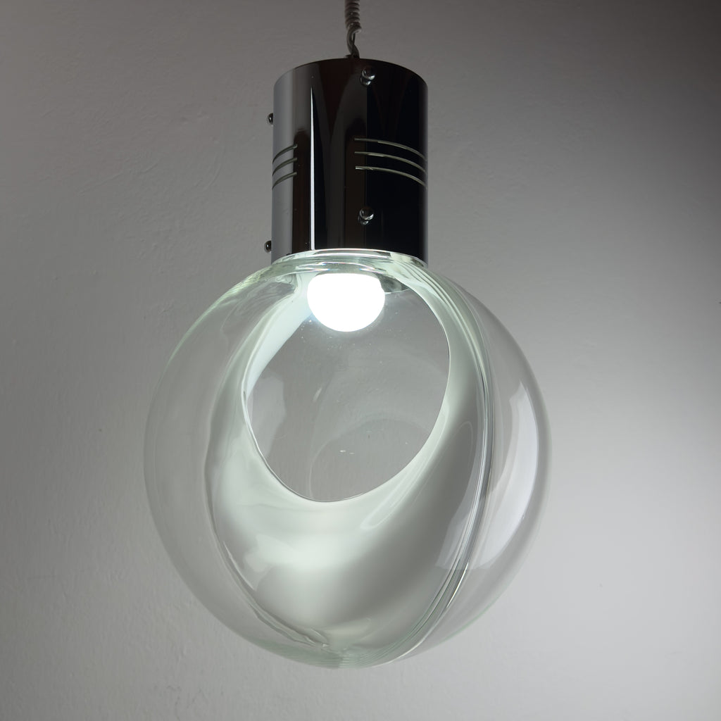 Vintage pendant lamp Membrane by Toni Zuccheri for Venini, Italy 1960s