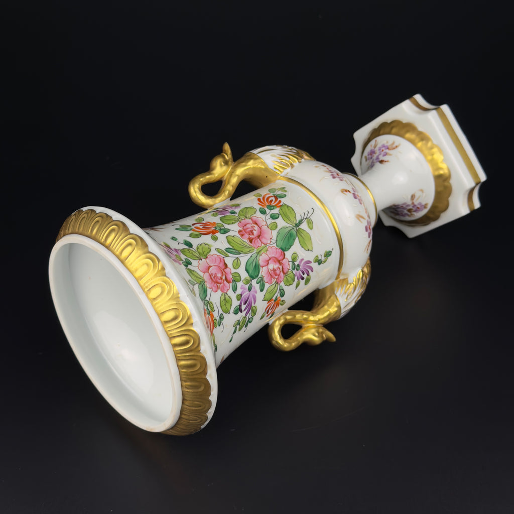 Vintage porcelain vase in the style of "Old Paris", China, Mid-20th Century