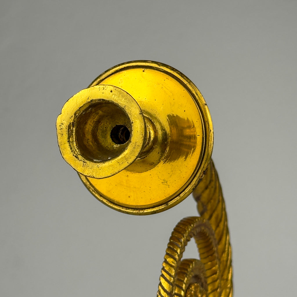 Large Bronze Wall Candle Sconce, France 1950s