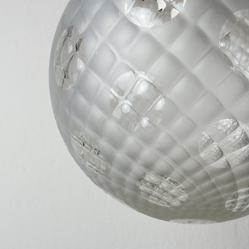 Vintage murano sphere ball pendant lamp Italy 1950s, Mid-century italian lighting