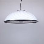 Murano pendant lamp White and Black, Italy 1980s
