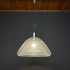 Carlo Nason Murano Glass Pendant Lamp: Mazzega Italian Lighting, 1960s