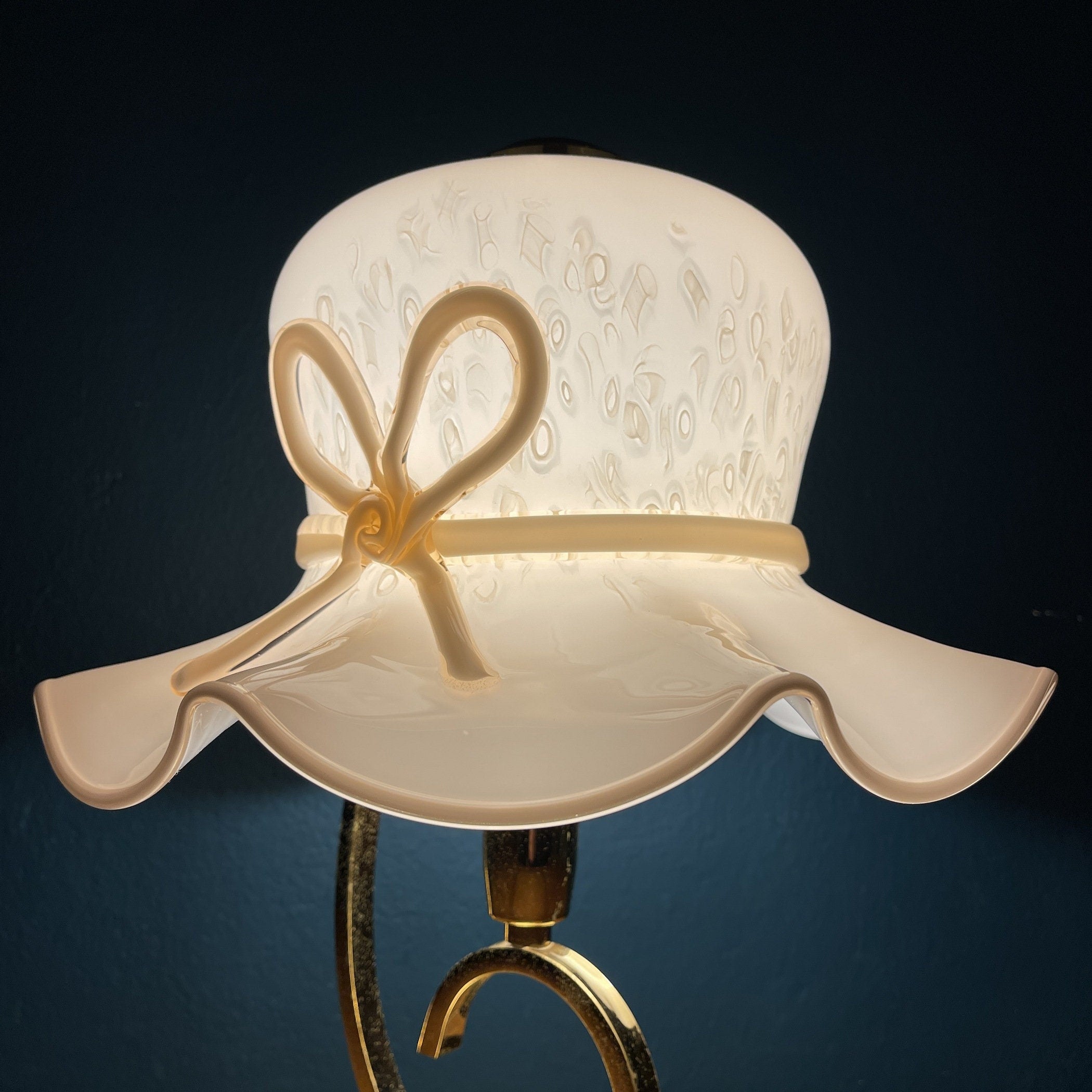 Pink Murano Glass Table Lamp: Italian Mid-Century Lighting