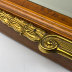 Vintage Large Wooden Wall Mirror, Italy 1950s
