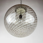 Vintage La Murrina Swirled Murano Glass Pendant Lamp - 1970s Italian Lighting