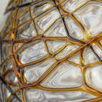 Vintage Murano sphere ball pendant lamp, Italy 1960s