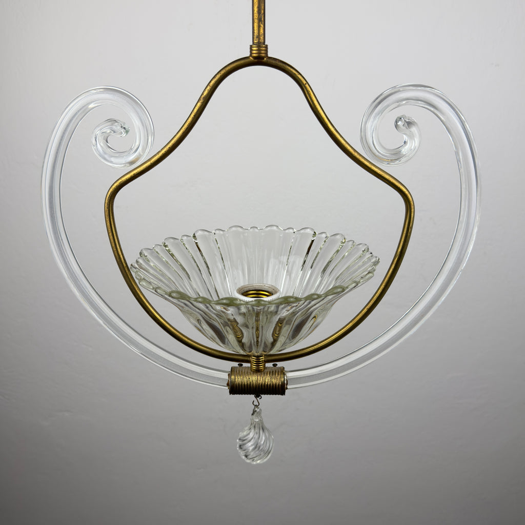 1930s Vintage Murano chandelier by Barovier & Toso, Italy