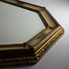 Vintage Large Wooden Wall Mirror, Italy 1930s